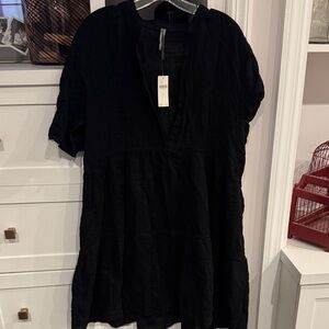 Anthropologie Black Mini Dress/Coverup